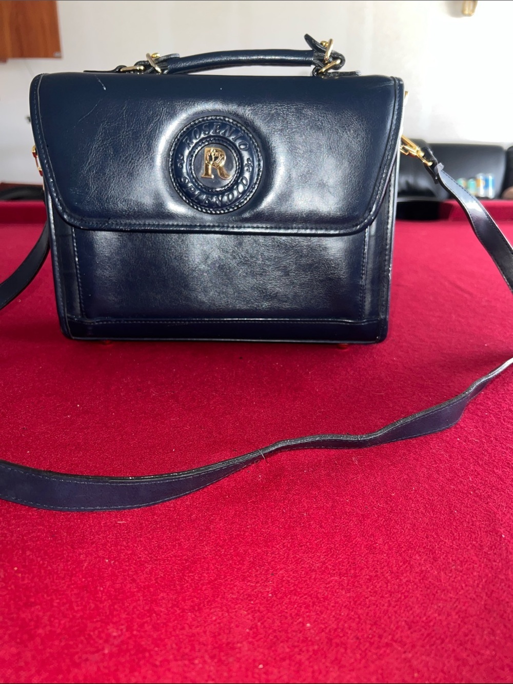 Leather crossbody handbag, Rosenio Splendid